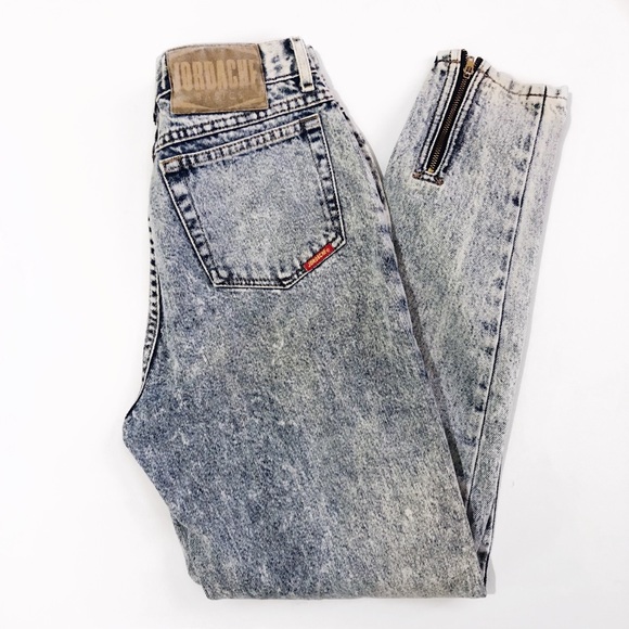 Vintage Acid Wash Zip Ankle Jordache High waisted - Picture 1 of 8
